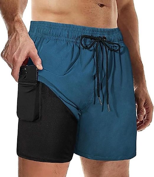 Daskoo Badeshorts Herren Badehose mit Kompressionsfutter, günstig online kaufen