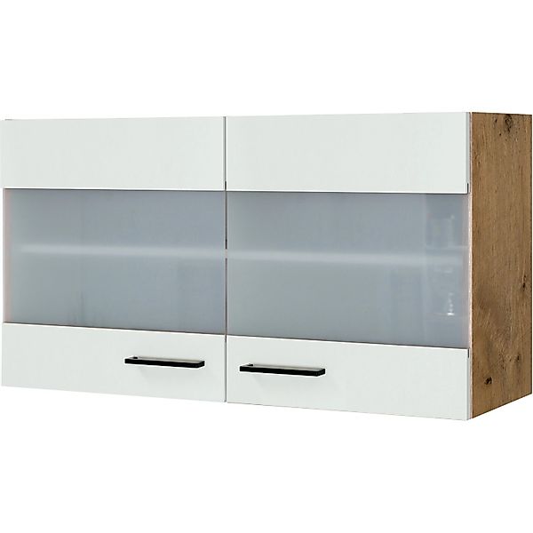 Flex-Well Exclusiv Küchen-Glas-Oberschrank Vintea 100cm Magnolie - Lancelot günstig online kaufen