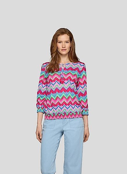 Rabe Print-Shirt Rabe Tunika mit buntem Zickzack-Muster und Quasten-Detail günstig online kaufen