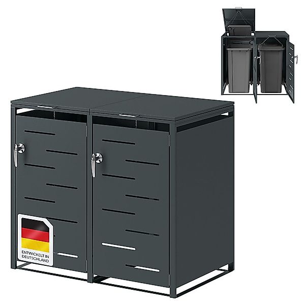 STEELSØN Mülltonnenbox Diorus 240L, abschließbar (Anthrazit, günstig online kaufen