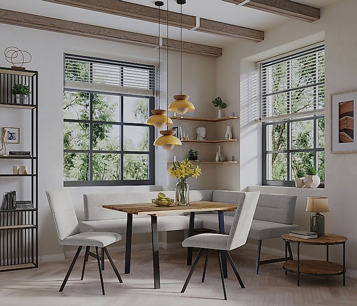 Home affaire Eckbankgruppe "Sava", (Set, 4 tlg.), Eckbank mit Wellenfederun günstig online kaufen