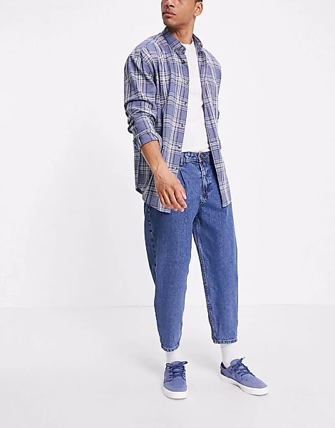 Tom Tailor – Jeans mit Ballon-Schnitt in verwaschenem Dunkelblau günstig online kaufen