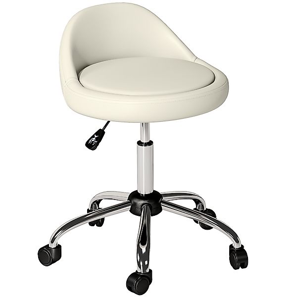HOMCOM Rollhocker Höhenverstellbarer Arbeitshocker 63-83 cm Drehhocker mit günstig online kaufen