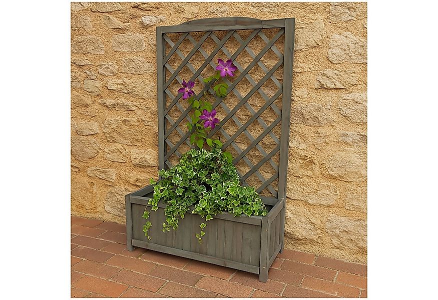HTI-Living Pflanzkübel Pflanzkübel mit Rankgitter Heidi XL Grau (Stück, 1 S günstig online kaufen
