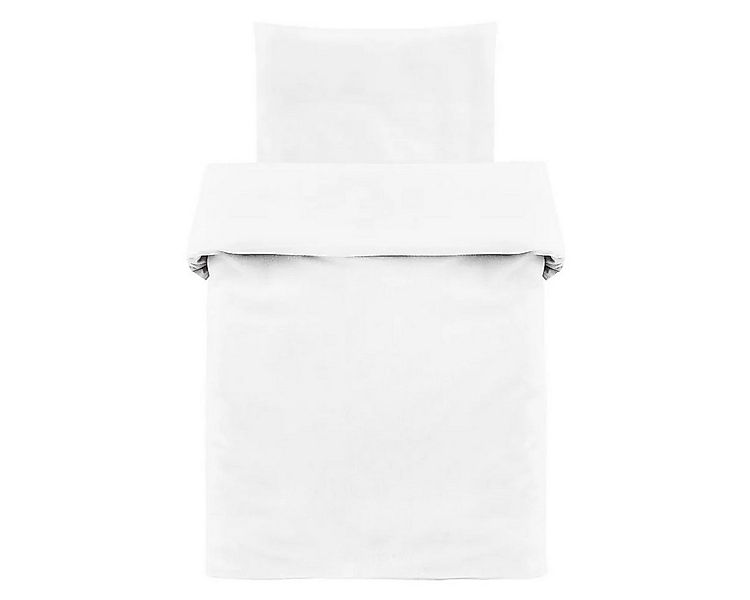Makian Kinderbettwäsche Uni Weiß, Baumwolle, Kinderbettwäsche 80x80 cm / 35 günstig online kaufen