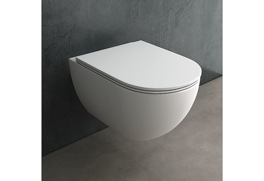 Alpenberger Tiefspül-WC Hänge WC Komplettset - Wand WC Kloschüssel und WC D günstig online kaufen
