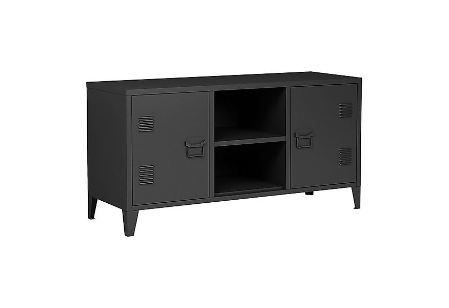 en.casa Sideboard, »Kotka« mit 2 Türen Metall 113 x 40 x 58 cm Schwarz günstig online kaufen