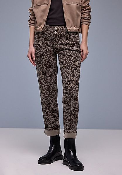 STREET ONE Straight-Jeans Style Amalia im Leo-Look günstig online kaufen