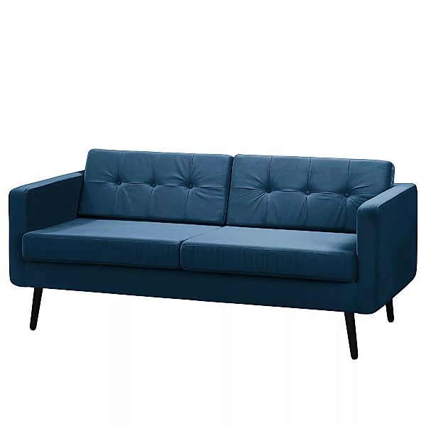 home24 Jack & Alice Sofa Croom VI 3-Sitzer Marineblau Samt 184x86x84 cm günstig online kaufen