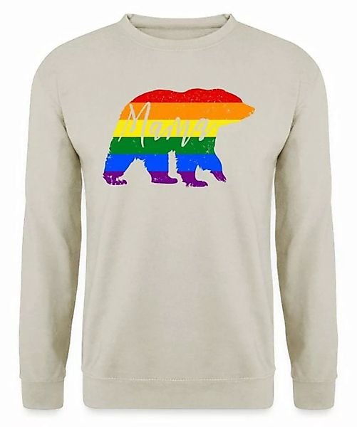 Quattro Formatee Sweatshirt Mama Bär - Stolz Regenbogen LGBT Gay Pride Unis günstig online kaufen