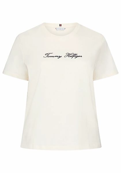 Tommy Hilfiger Curve T-Shirt "CRV SCRIPT REG C-NK SS T-SHIRT" günstig online kaufen