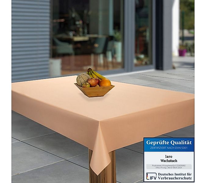 laro Tischdecke Wachstuch-Tischdecken Weihnachten Lachs Matt rechteckig günstig online kaufen