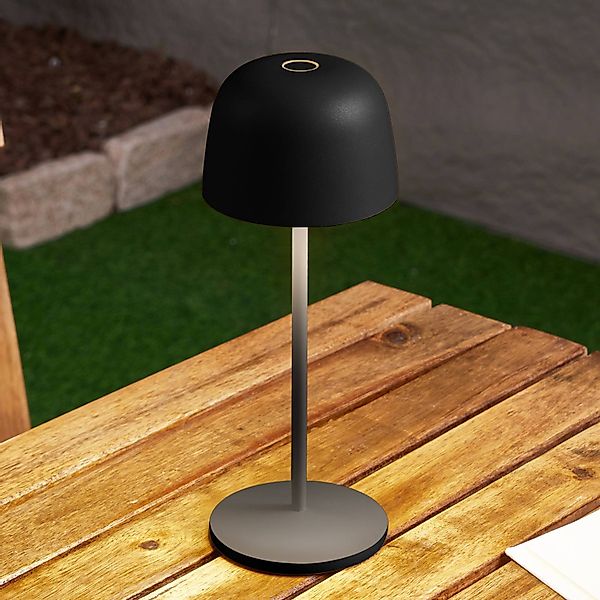 Lindby LED-Akku-Tischleuchte Arietty, schwarz, dimmbar, IP65 günstig online kaufen