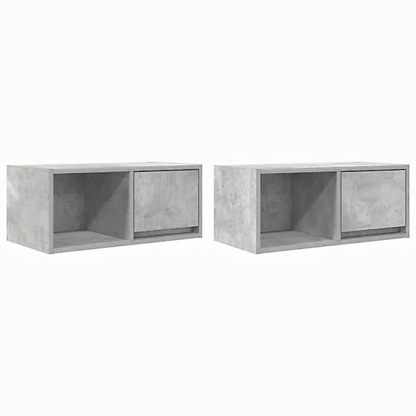 vidaXL TV-Schrank TV-Schränke 2 Stk. Betongrau 60x31x25,5 cm Holzwerkstoff günstig online kaufen