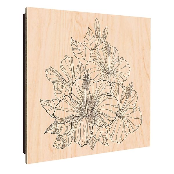 Banjado Schlüsselkasten Holz 30x30cm Schwarz Scharnier Rechts 50 Haken Desi günstig online kaufen