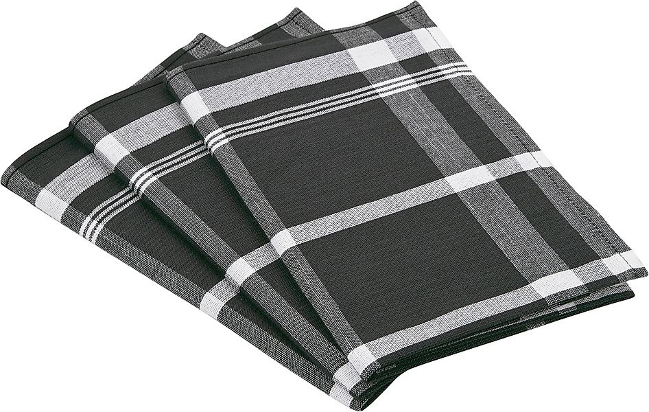 ROSS Geschirrtuch Exclusiv, (Set, 3-tlg), Blockkaro, günstig online kaufen