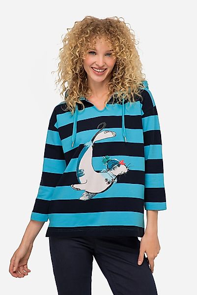 Laurasøn Sweatshirt Hoodie Ringel Robben-Print Kapuze günstig online kaufen