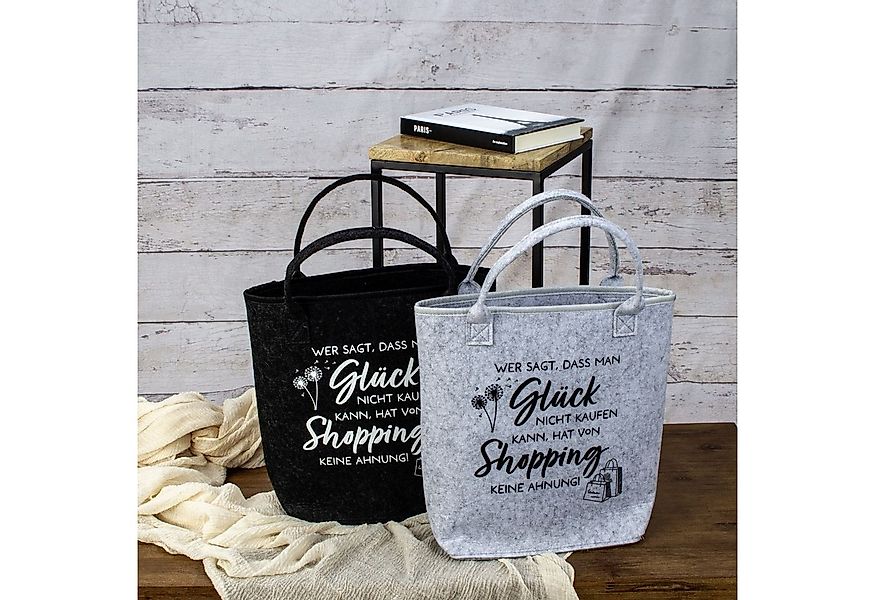 Mel-O-Design Shopper Filztasche Tragetasche aus Filz (Einkaufstasche mit lu günstig online kaufen