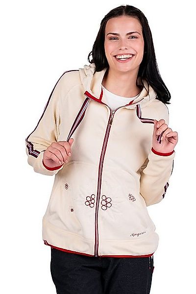 Almgwand Outdoorbluse Outdoorjacke Damen - PENGELSTEIN - offweiß/rot günstig online kaufen