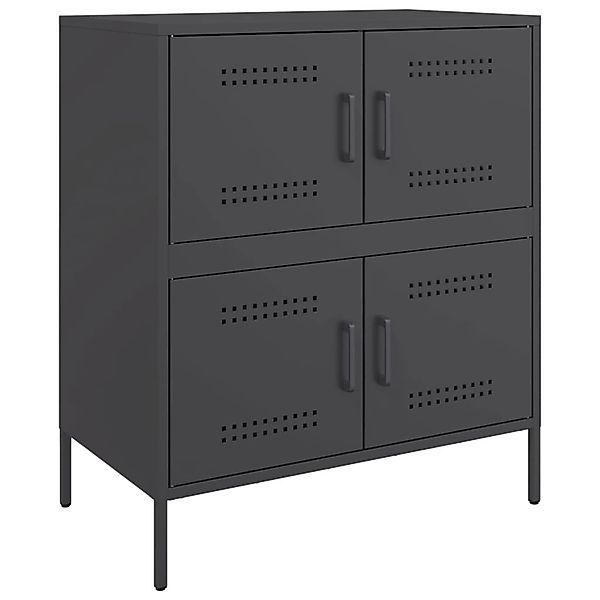 vidaXL Sideboard Schwarz 68x39x79 cm Stahl 842952 günstig online kaufen