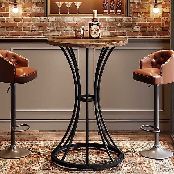 Tribesigns Bartisch Runder Stehtisch, 60cm Cocktail-Pub-Tisch günstig online kaufen
