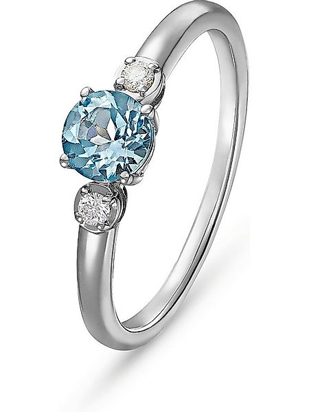 CHRIST Goldring CHRIST Damen-Damenring 585er Weißgold 1 Topas günstig online kaufen