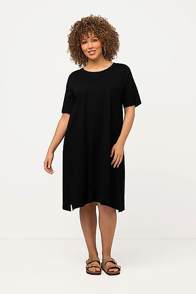 Ulla Popken Jerseykleid Jerseykleid A-Linie Rundhals günstig online kaufen