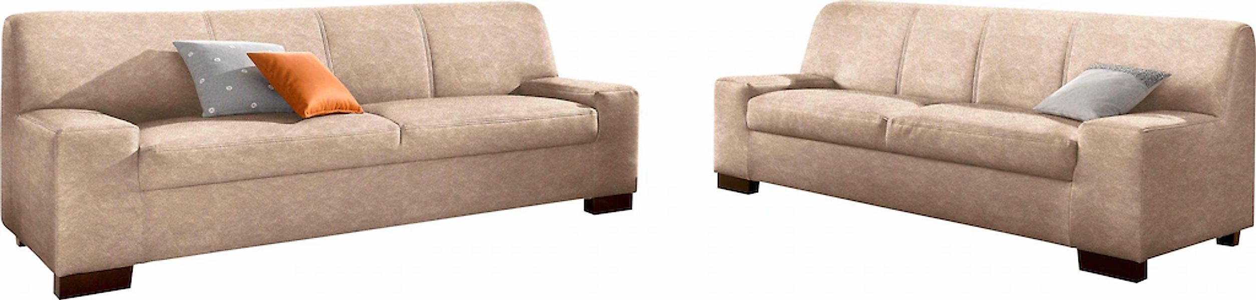 DOMO collection Polstergarnitur "Norma kubisch und zeitlos" Set, 2 Stk. tlg günstig online kaufen