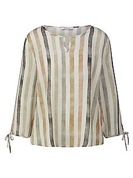 Bluse Rundhals-Ausschnitt Peter Hahn weiss günstig online kaufen