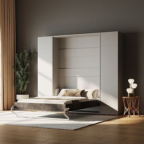 SMARTBett Schrankbett Schrankbett Set M1 140x200 + 2 Schränke Perlgrau (Sch günstig online kaufen