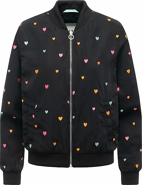 Ragwear Bomberjacke "Lunara Hearts" ohne Kapuze Blousonjacke mit verspielte günstig online kaufen