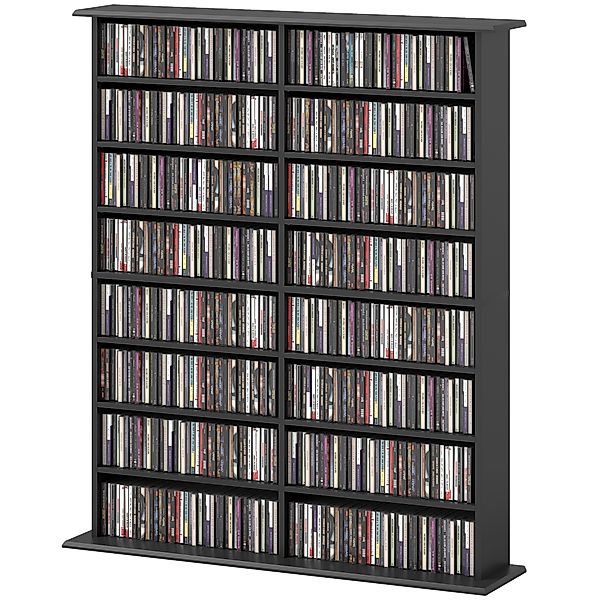 HOMCOM Mobiles CD-Regal mit 16 Regalen für 720 CDs im modernen Design, CD-R günstig online kaufen