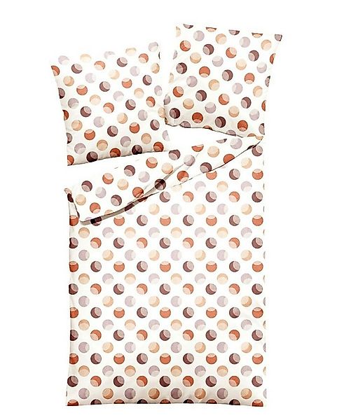 JACK Bettwäsche JACK by Dormisette 135x200cm Punkte Dot Offwhite, Biber, 2 günstig online kaufen