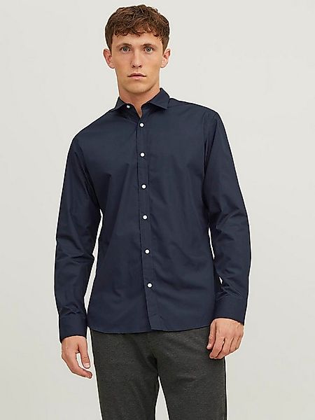 Jack & Jones Langarmhemd JJJOE SHIRT LS PLAIN Materialmix, slim fit günstig online kaufen