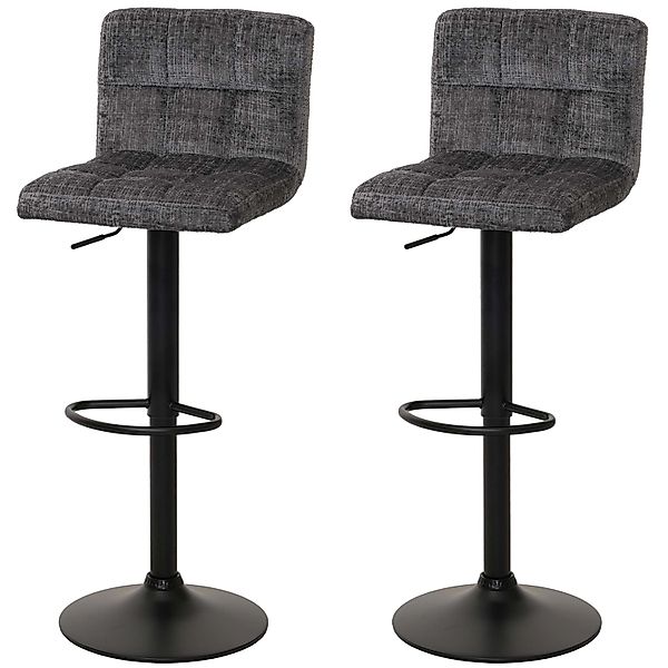 PROREGAL 2er-Set Barhocker Gepolstert Mit Lehne Sitzhöhe 63-83cm Höhenverst günstig online kaufen