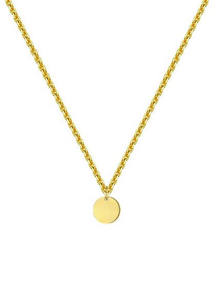Dear Me Goldkette für Damen mit Kreis Anhänger, 585 Echtgold, 14K Massivgol günstig online kaufen