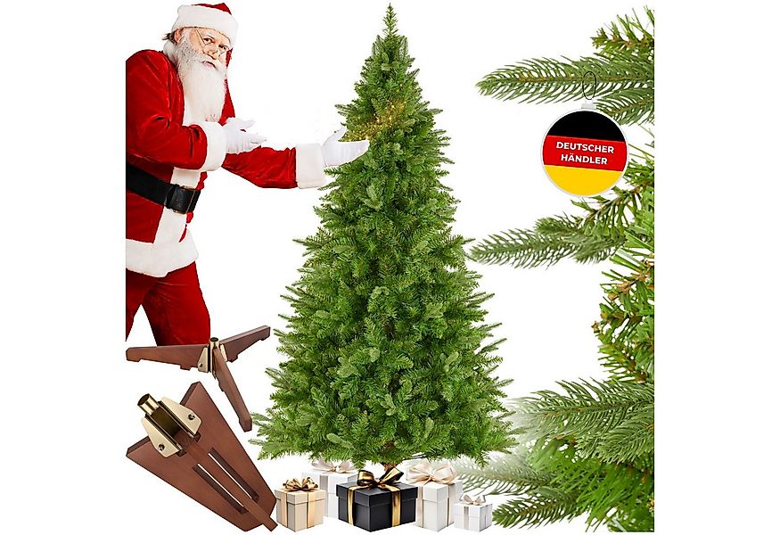 tectake Künstlicher Weihnachtsbaum Künstlicher Christbaum in Grün Spritzgus günstig online kaufen