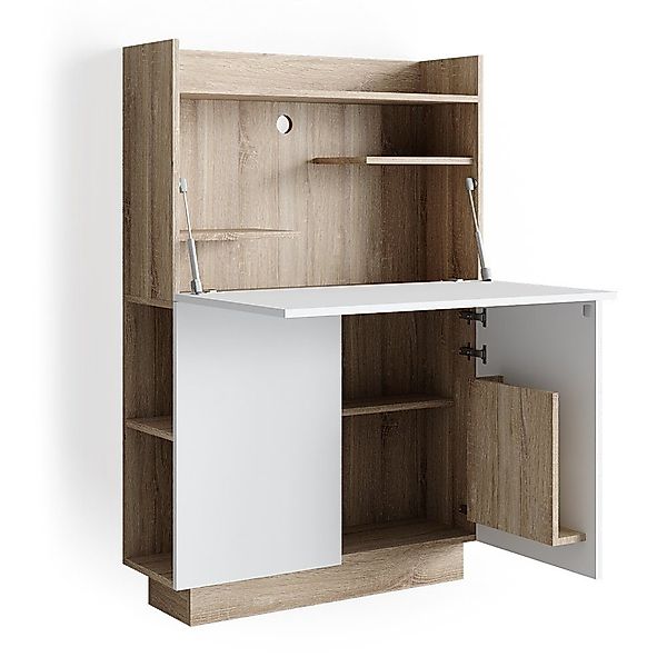 Vicco Regal-Schreibtisch Alena, Weiß/Sonoma, 85 x günstig online kaufen