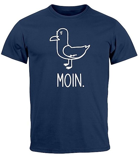 MoonWorks Print-Shirt Herren T-Shirt Frontprint Moin Möwe Geschenk für Nord günstig online kaufen
