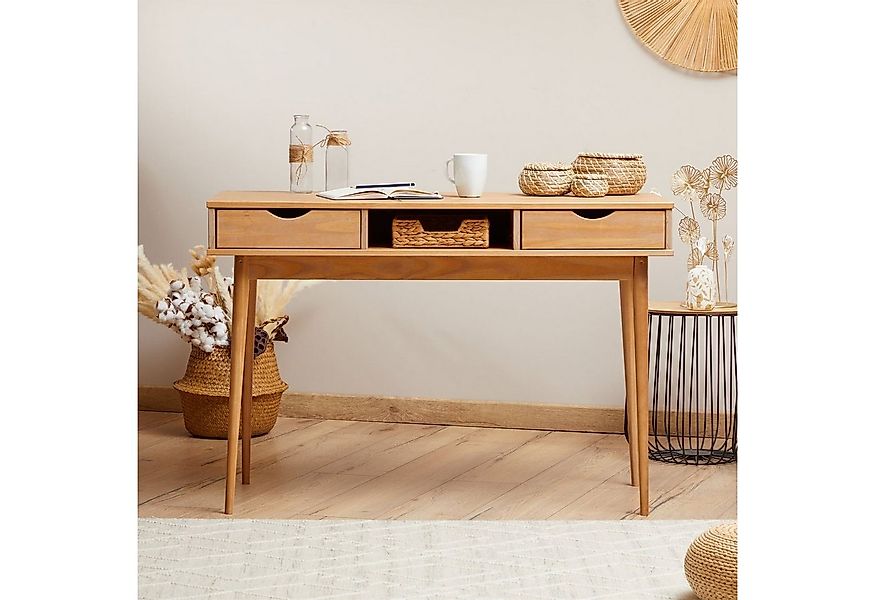 IDIMEX Schreibtisch STEFANO, Bürotisch mit Schubladen aus Massivholz Konsol günstig online kaufen