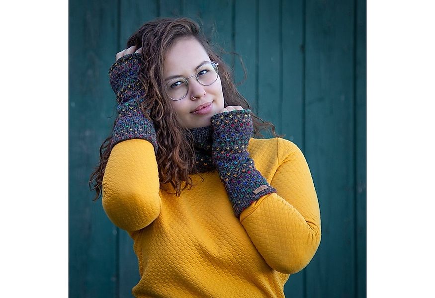 McRon Armstulpen Pulswärmer Modell Ines Regenbogen Mit Daumen, mit hohem Sc günstig online kaufen