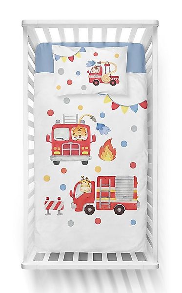Detexpol Babybettwäsche Set Feuerwehr 2tlg. 50% Vsikose/50% Baumwolle 100x1 günstig online kaufen
