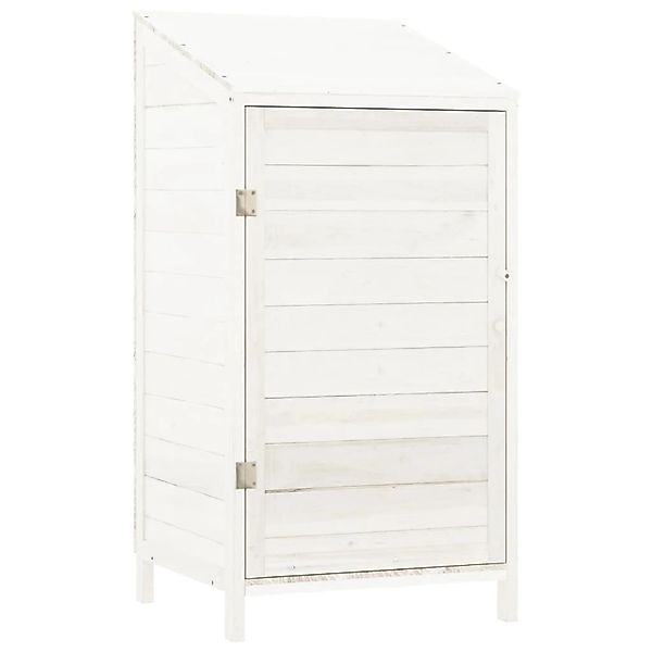 Vidaxl Geräteschuppen Weiß 55x52x112 Cm Massivholz Tanne günstig online kaufen