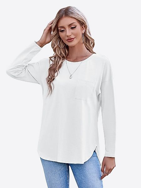 Imily Bela T-Shirt Damen Langärmliges Oversize mit Rundhal (Packung, 1-tlg. günstig online kaufen