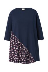 Ulla Popken Longshirt Shirt A-Linie U-Boot-Ausschnitt günstig online kaufen