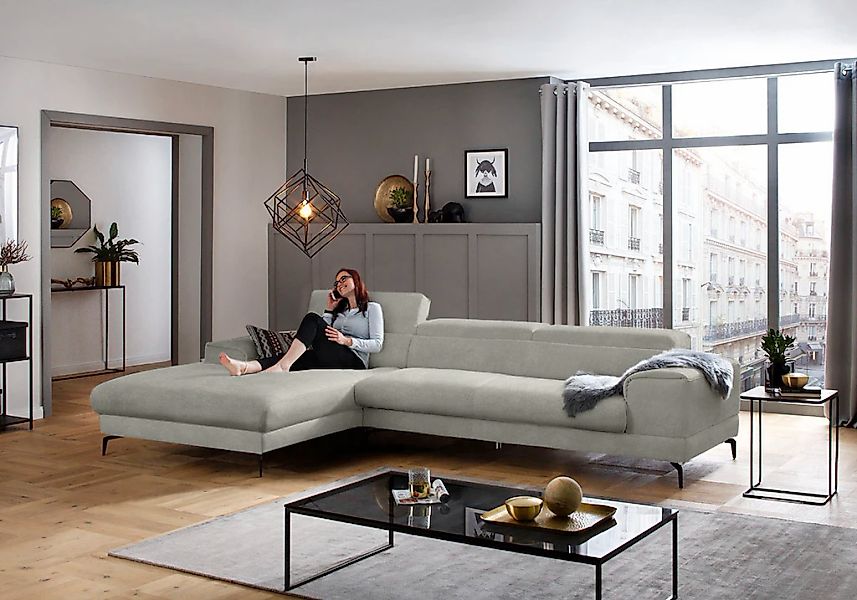 W.SCHILLIG Ecksofa "piedroo, Designsofa mit tollem Sitzkomfort, bequem, L-F günstig online kaufen