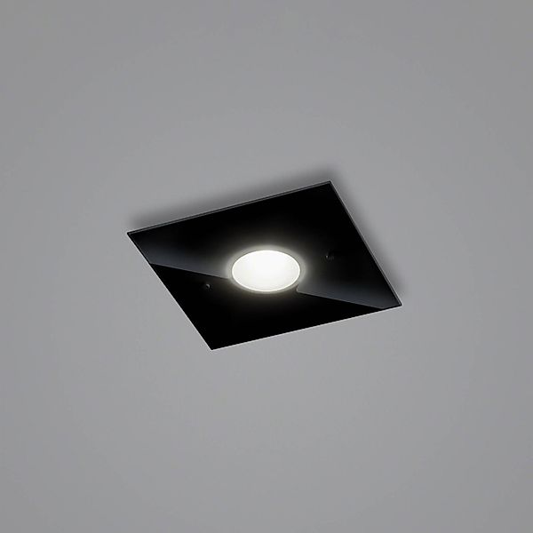 Helestra Nomi LED-Deckenlampe 23x23cm dim schwarz günstig online kaufen