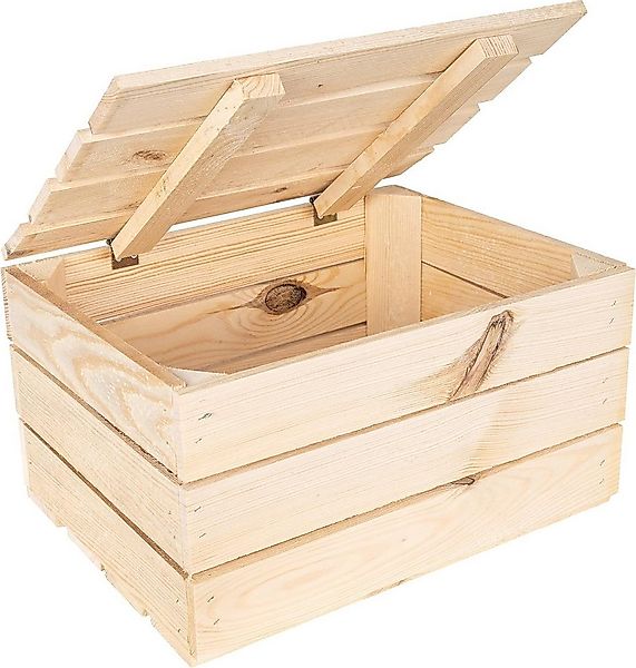 Creative Deco Aufbewahrungsbox Holztruhe Holzkiste mit Deckel Spielzeugkist günstig online kaufen