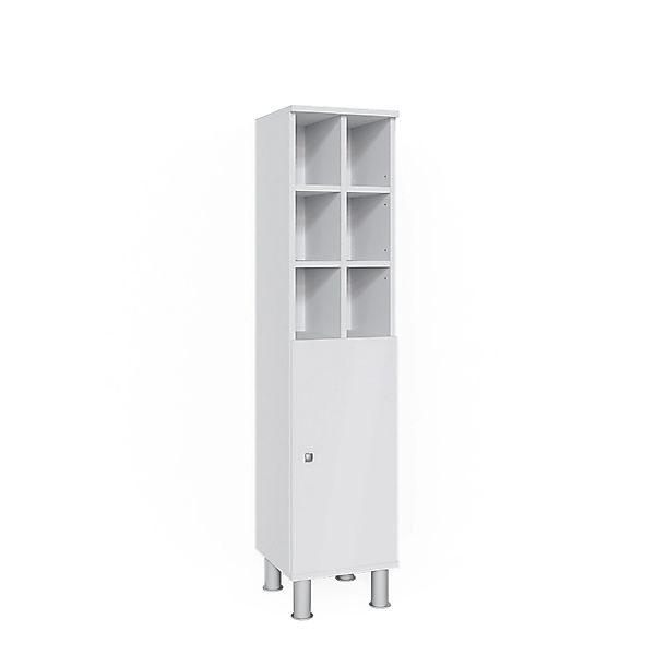 Vicco Midischrank Fynn Weiß 30 x 131 cm Große Tür günstig online kaufen