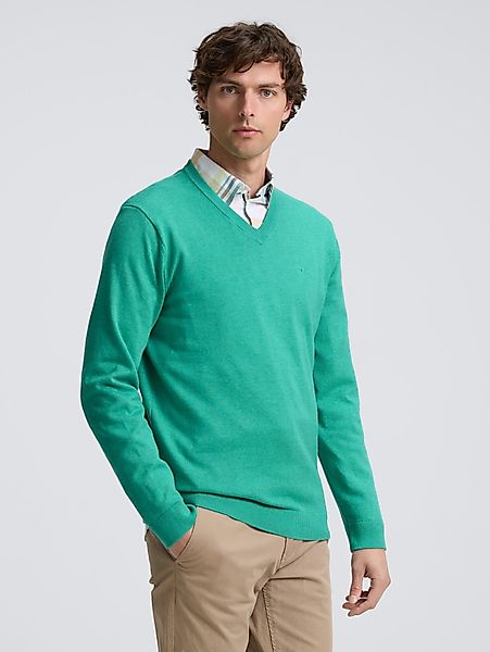 TOM TAILOR Strickpullover Strickpullover mit V-Ausschnitt günstig online kaufen